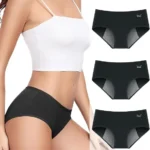 RUIXUE Period Pants for Women Cotton Menstrual Underwear Period Knickers Heavy Flow Postpartum Leakproof Knickers Extra Protection Pack of 3