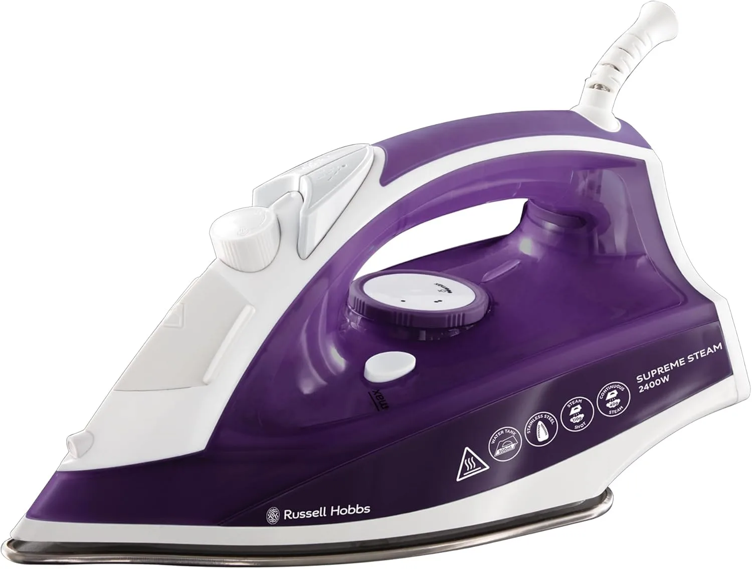 Russell Hobbs Supreme Steam Iron 2400w 300ml Tank 110g Steam Shot Vertical Steam