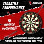 Ruthless HotShot Dart Board Endurance Sisal Dartboard with 2 Sets Steel Tip Darts