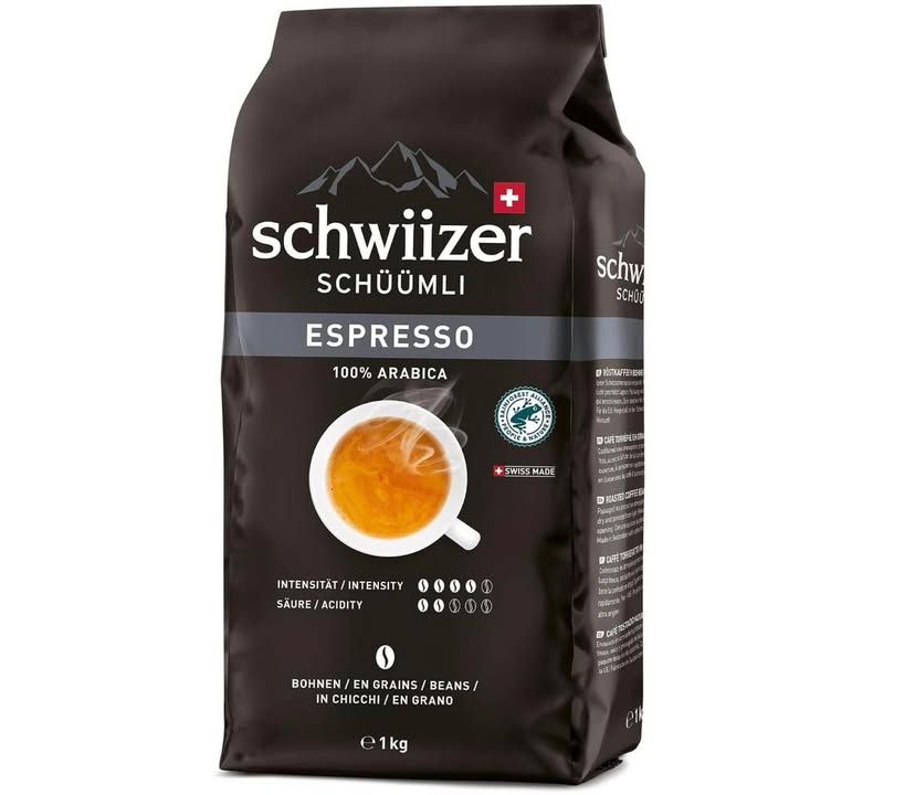 Schwiizer Schuumli Espresso 1 Kg Whole Coffee Beans For Automatic Machines Inten