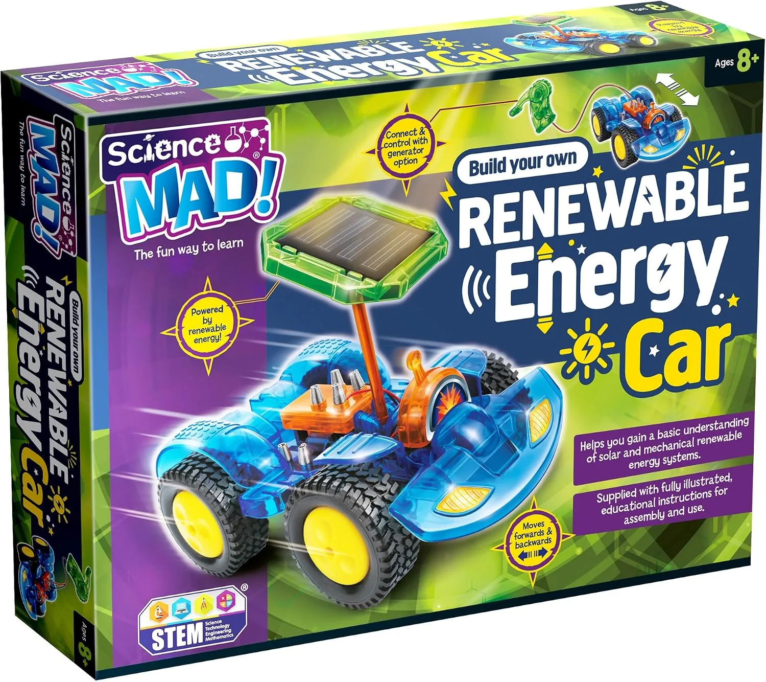 Science Mad Renewable Energy Car Kit Kids Build Your Own Solar Motor Toy