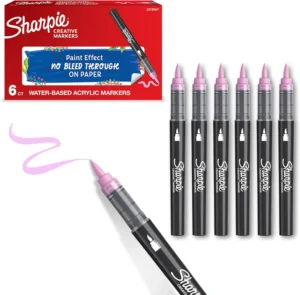 Sharpie Creative Marker Acrylic Paint Pens Brush Tip Water Based Paint Markers R
