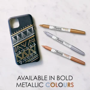 Sharpie Permanent Markers Fine Point For Bold Details Assorted Metallic Colours