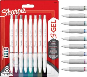 Sharpie S Gel Gel Pens For Writing Medium Point 0 7mm Assorted Ink Colours White