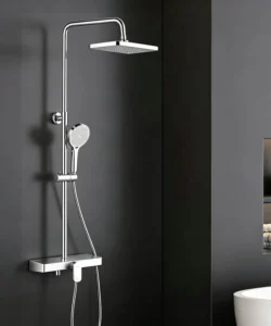 Shower Mixer Set Without Thermostatic Shower System With 33x21 Cm Rainfall Showe