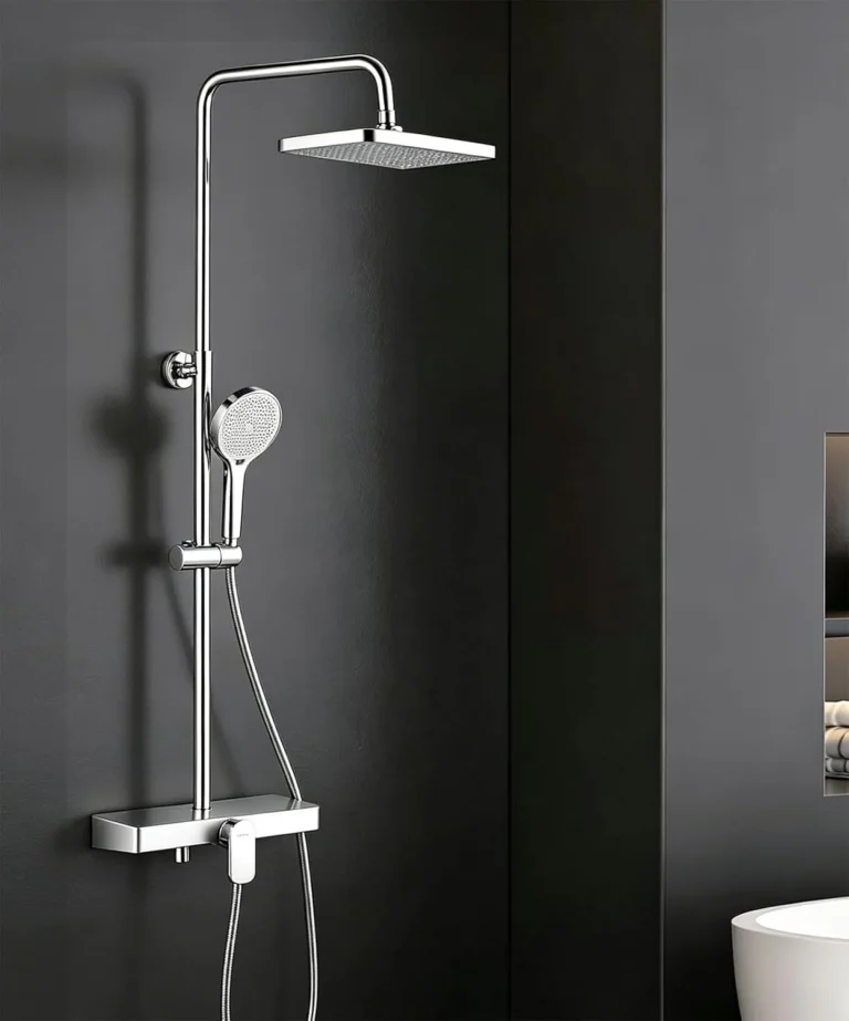 Shower Mixer Set Without Thermostatic Shower System With 33x21 Cm Rainfall Showe