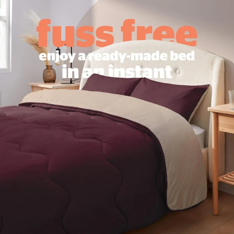 Silentnight Coverless Seersucker 10 5 Tog Duvet Berry And Cream King