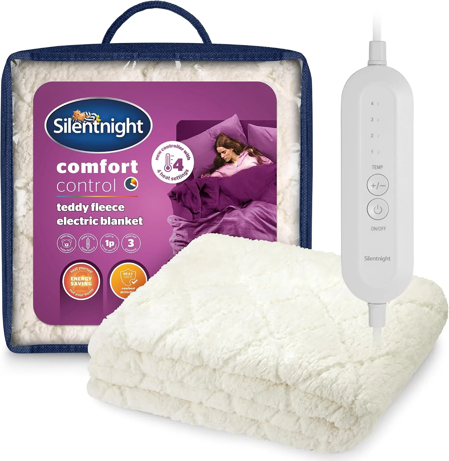 Silentnight Teddy Fleece Electric Blanket King 137x165cm