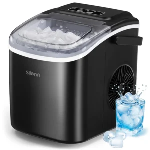 Silonn Ice Maker Countertop Portable Ice Machine 9 Bullet Ice Cubes In 6 Mins 12