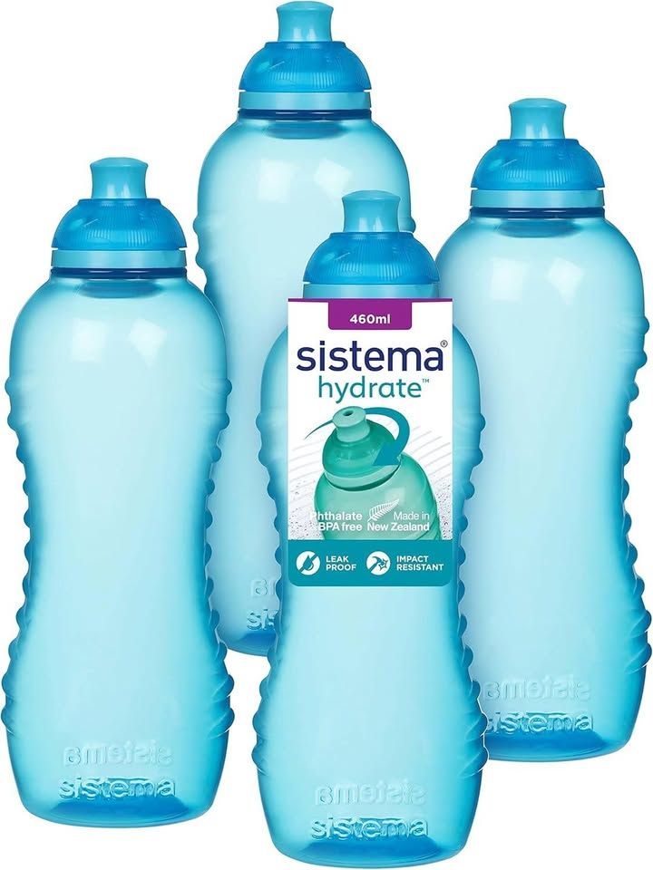 Sistema Squeeze Twist N Sip Sports Water Bottles 460 Ml Leakproof Kids Water Bot