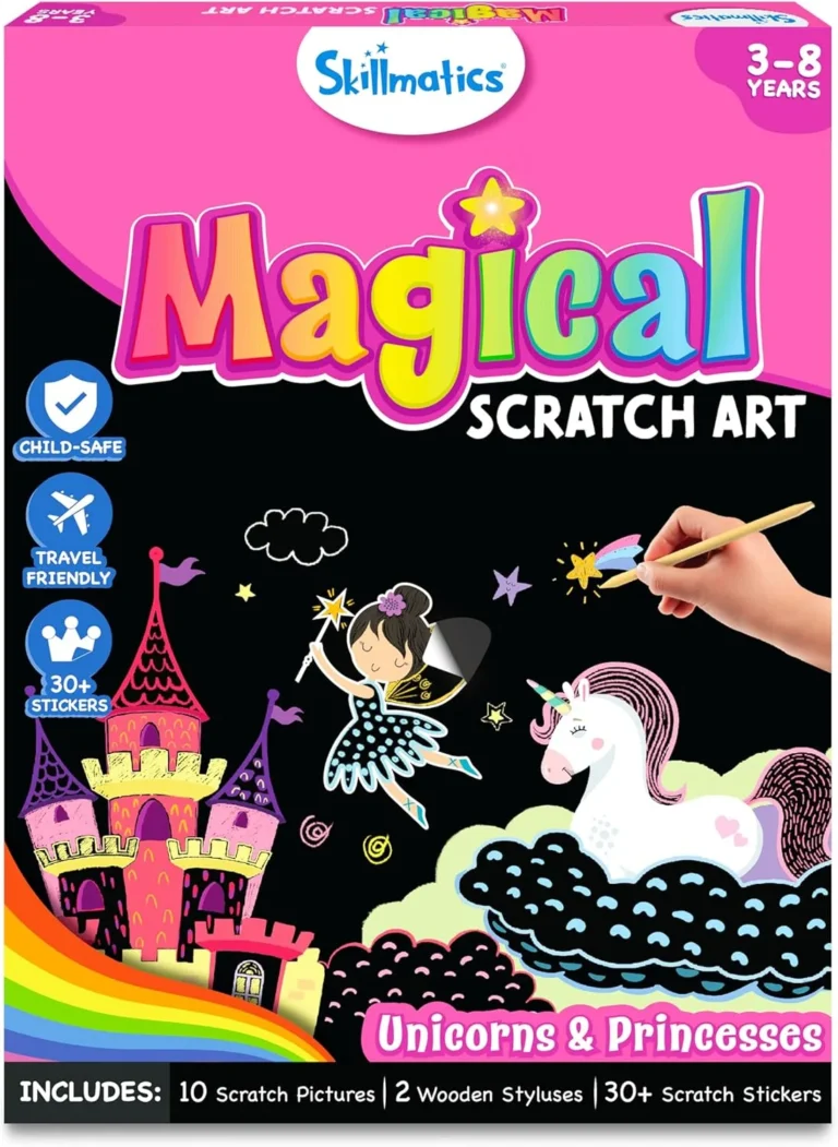 Skillmatics Magical Scratch Art Book For Kids Unicorns And Princesses