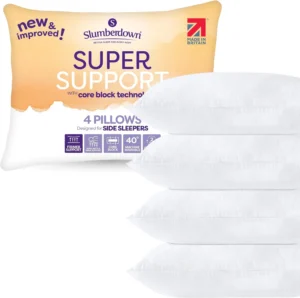 Slumberdown Super Support Pillows 4 Pack Firm Pillow For Side Sleepers