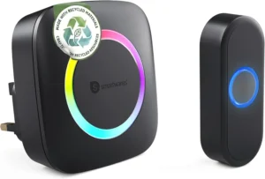 Smartwares Wireless Doorbell Set Plug In Chime And Push Button 300 M Range 36 Me