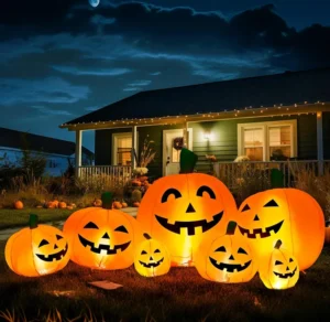 Solpex 240 Cm 8 Ft Halloween Inflatable Decoration Pumpkin Ghost Decoration 7 Pu