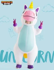 Spooktacular Creations Inflatable Costume Unicorn Full Body Unicorn Air Blow Up