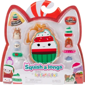Squish A Longs Clip A Longs Holiday Pack Includes 4 Mini Squish Style 1