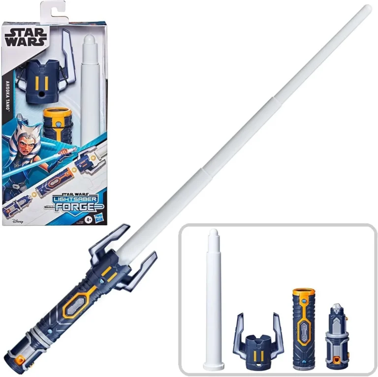 Star Wars Lightsaber Forge Ahsoka Tano Extendable White Lightsaber Roleplay Toy
