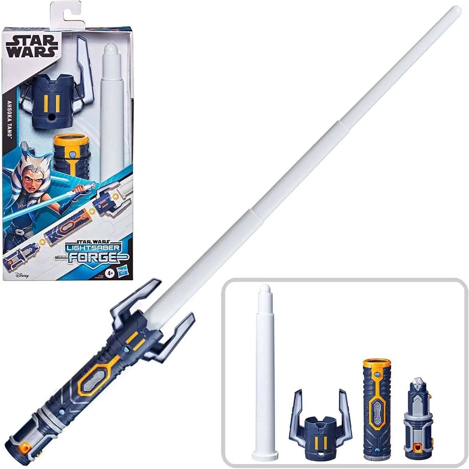 Star Wars Lightsaber Forge Ahsoka Tano Extendable White Lightsaber Roleplay Toy