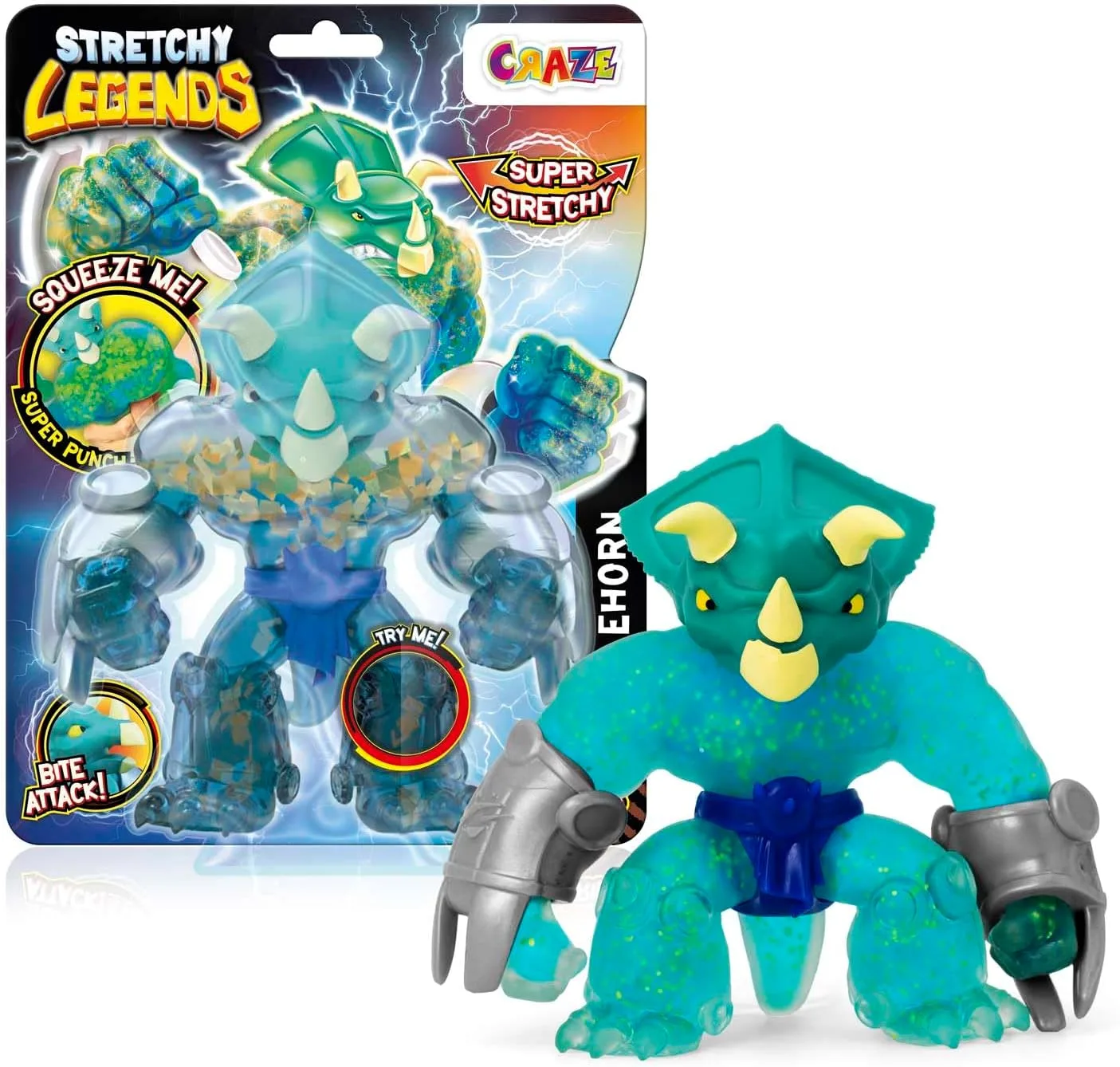 Stretchy Legends Battlehorn Elastic Action Figure For Kids Age 3 Deformable Supe