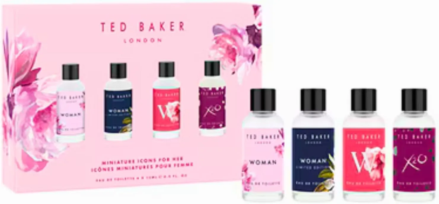 Ted Baker Mini Perfume Gift Set For Her Travel Friendly 4x 15ml