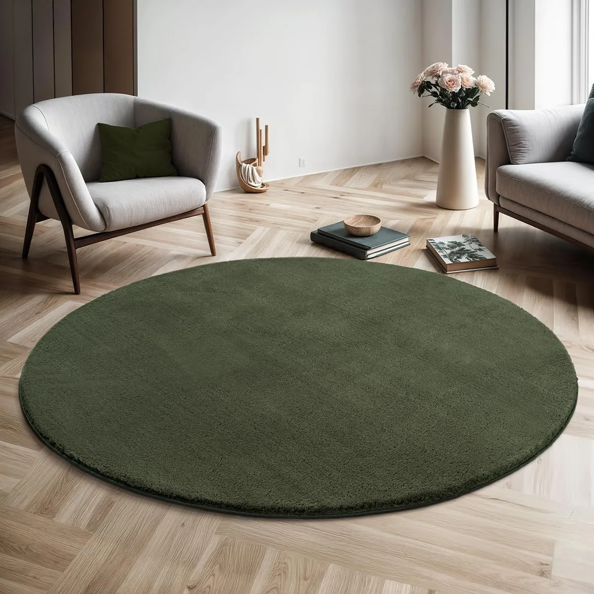 The Carpet Relax Rug Modern Fluffy Short Pile Non Slip Underside Washable Up To