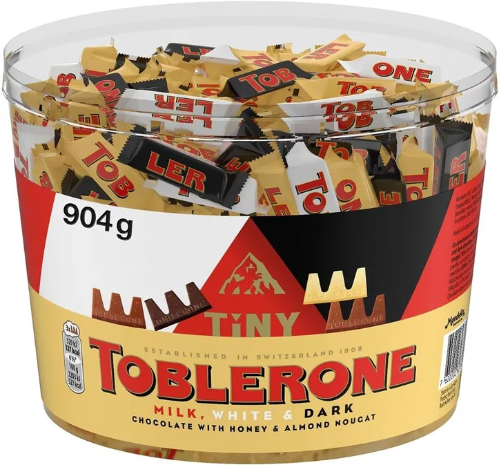 Toblerone Extra Large Tub Assorted Milk White And Dark Chocolate 904 G