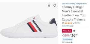 Tommy Hilfiger Men S Essential Leather Low Top Cupsole Trainers