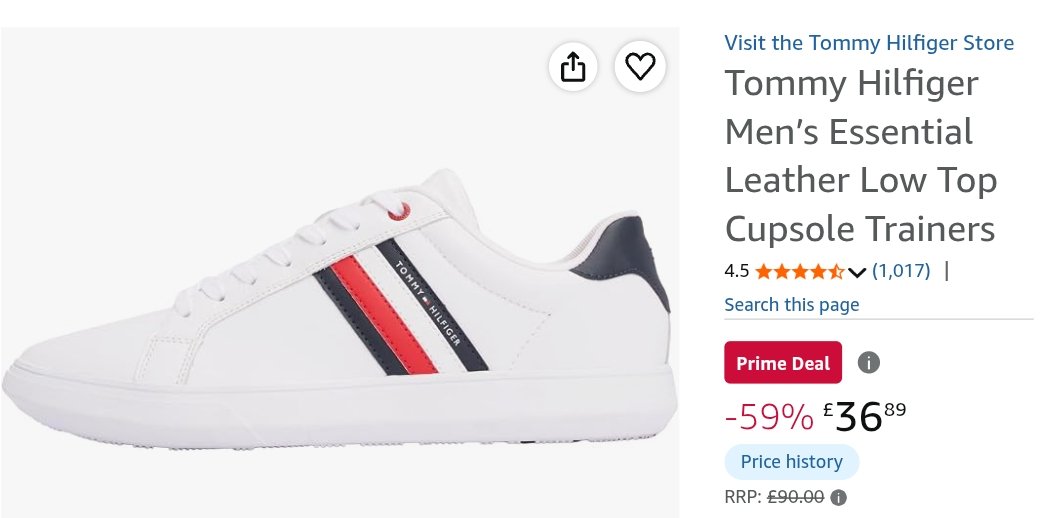 Tommy Hilfiger Men S Essential Leather Low Top Cupsole Trainers