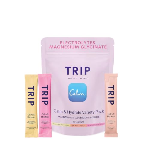 Trip Calm Electrolyte Magnesium Powder Variety Pack 15 Sachets