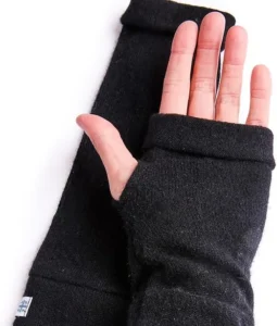 Turtle Doves 100 Recycled Cashmere Fingerless Gloves Onesize