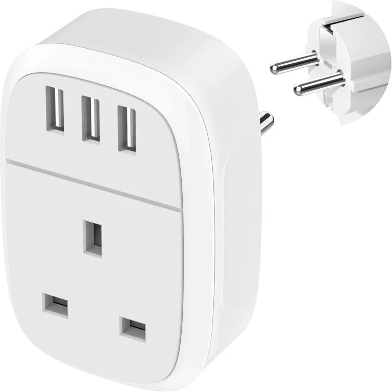 UK To European Adapter Plug UK To Eu Euro Europe Travel Adaptor With 3 USB Port