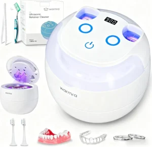 Ultrasonic Retainer Cleaner Machine 45khz Ultrasonic Cleaner For Dentures U V Li
