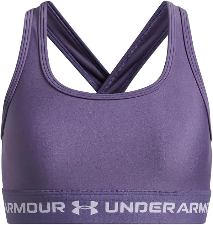 Under Armour Girls Crossback Sports Bra Purple Xs