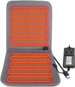USB Ac Dc Adapter Heated Seat Cushion For Office Chair Large Heating Area Heated
