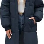 Vancavoo Women's Long Winter Puffer Coat Quilted Padded Jacket with Hood