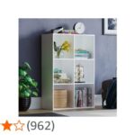 Vida Designs Durham Cube Bookcase Storage Organiser Living Room Bookshelf Home Office Furniture (6 Cube, White)