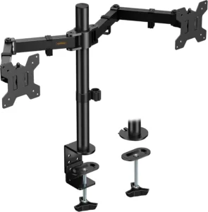 Vonhaus Dual Monitor Stand For 13 32 Screens Twin Mount With Clamp