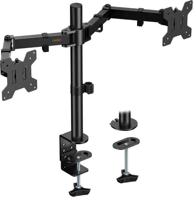 Vonhaus Dual Monitor Stand For 13 32 Screens Twin Mount With Clamp