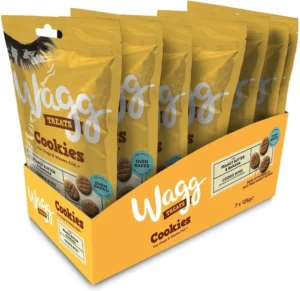 Wagg Cookie Bites Peanut Butter And Banana Dog Treats 125g Pack Of 7