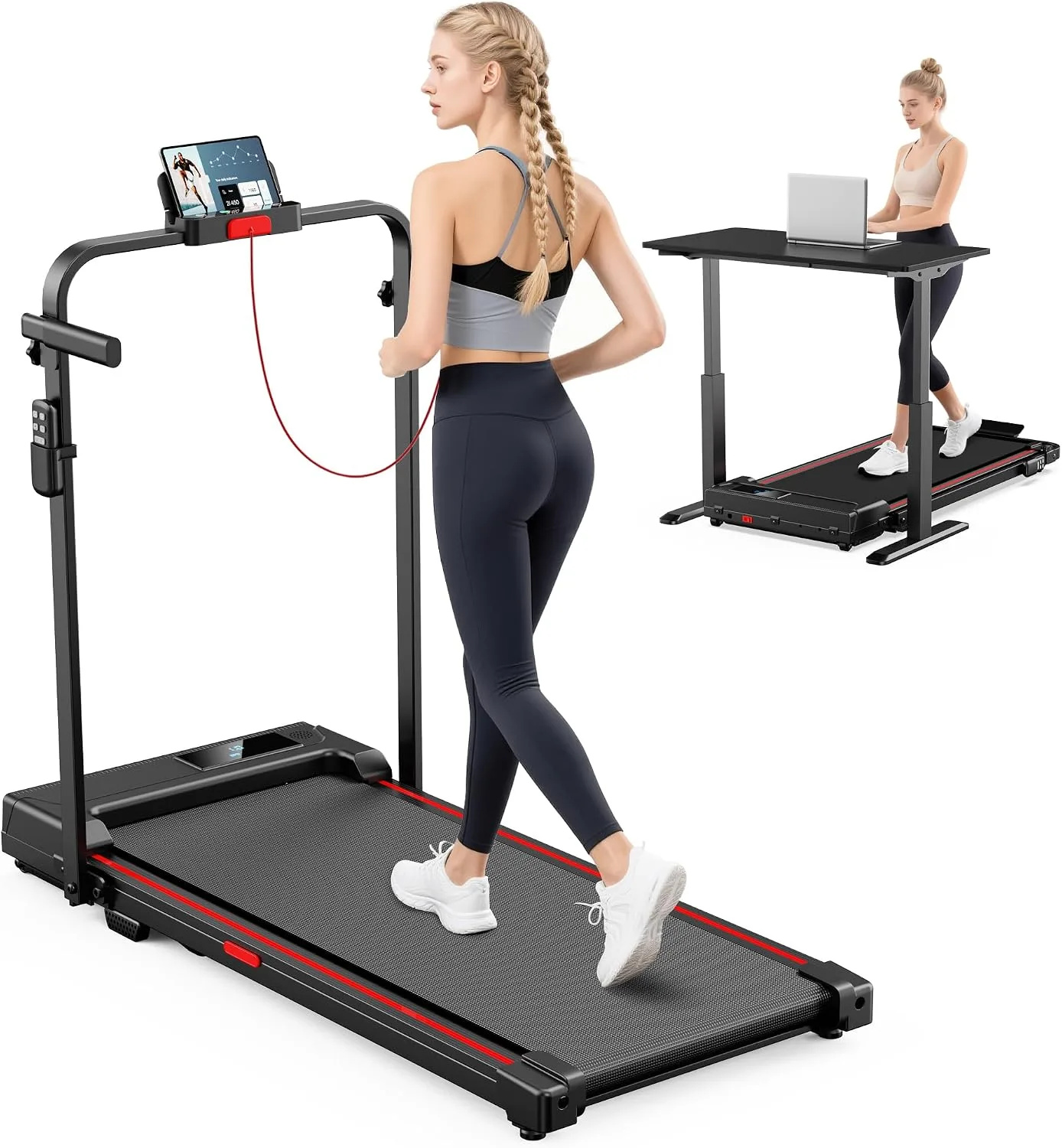 Walking Pad 3 Modes With Led Display And Remote Control 1 6km H 100kg