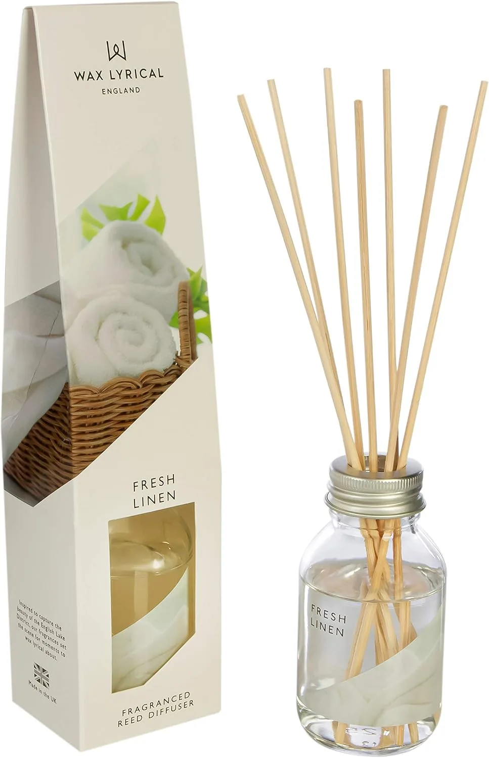Wax Lyrical Reed Diffuser Home Fragrance Fresh Linen 100ml