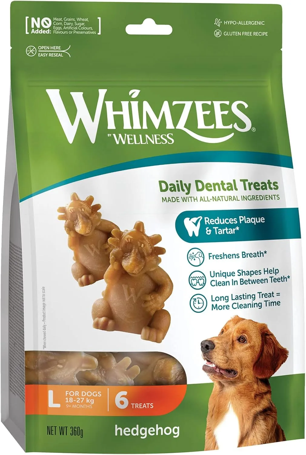 Whimzees Hedgehog L 6 Pieces Size L