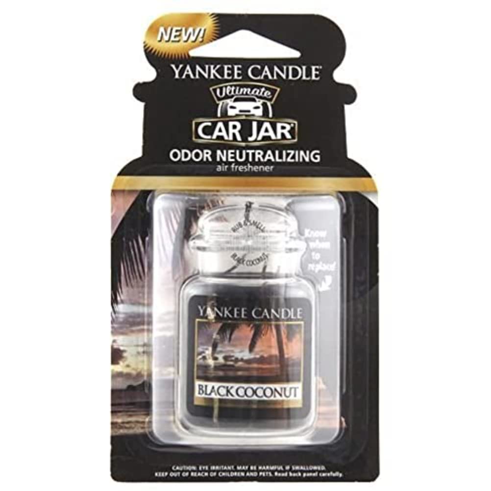 Yankee Candle Car Jar Ultimate Scented Air Freshener Black Coconut Lasts Up To 4