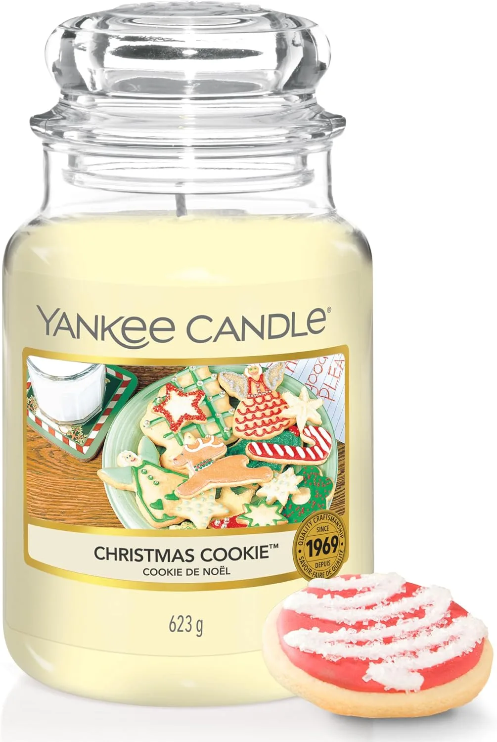 Yankee Candle Scented Candle Christmas Cookie Large Jar Candle Long Burning Cand