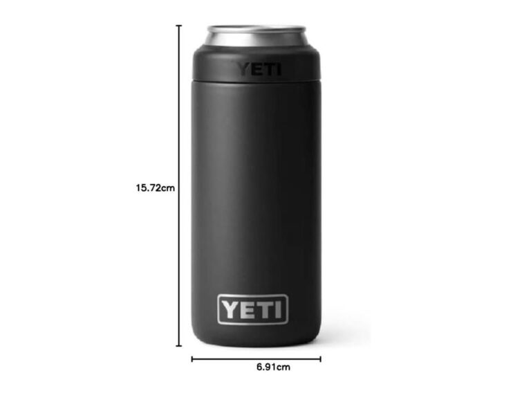 Yeti Rambler Colster Slim Stainless Steel Can Insulator Black 250 Ml