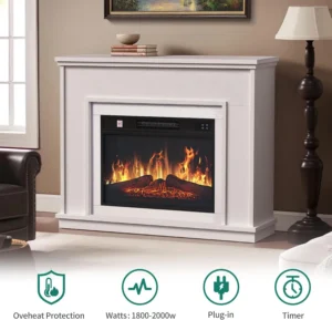 Yitahome Fireplace White Electric Fireplace And Surround Fireplace Suite 39 With