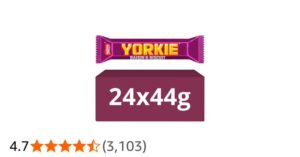 Yorkie Raisin And Biscuit Chocolate Bar Chunky And Substantial 44g Multipack Of