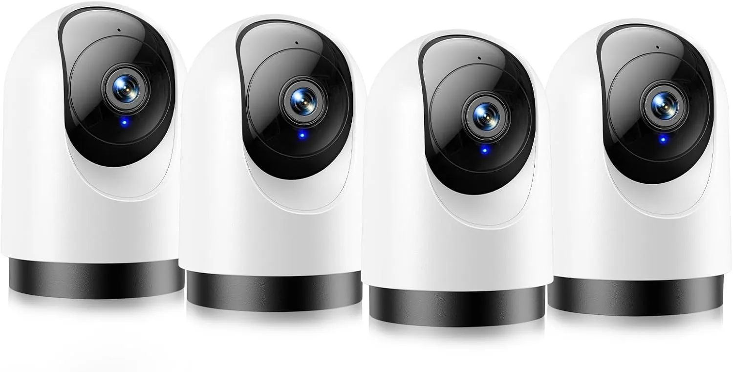 Yoton Ws03 2k 3mp Ptz 2 4g 5g WiFi Indoor Security Cam Pet Camera 4 Pack