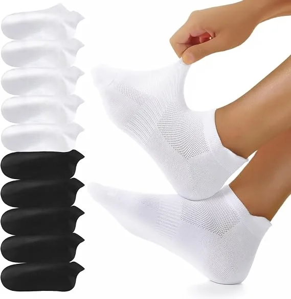 Youshow 10 20 Pairs Trainer Socks Cotton Sports Ankle Socks For Men And Women