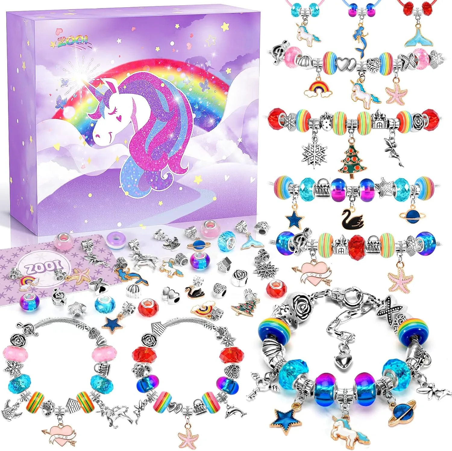 Zooi Unicorn Gifts For Girls Bracelet Jewellery Making Kit For Girls